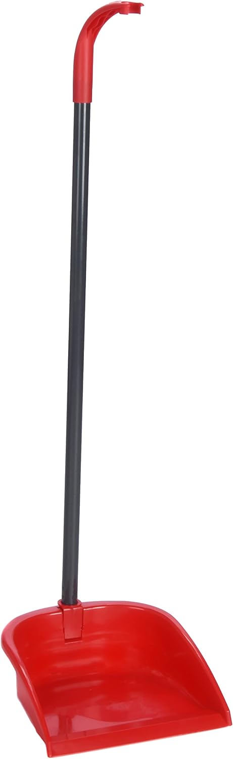Vileda Long Handle Dustpan & Broom Set – 80 cm Ergonomic Dustpan, Rubber Lip, Comfortable Sweeping Without Bending – Ideal for Kitchen, Hallway & Balcony – Broom and Dustpan Set