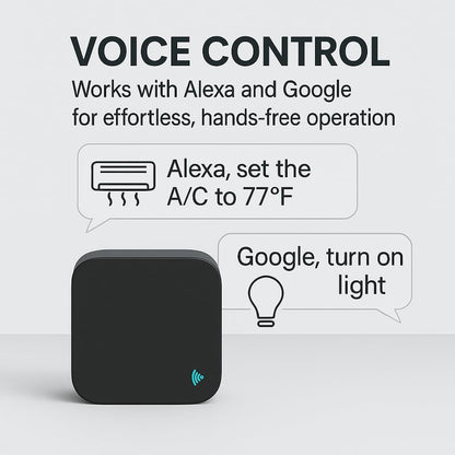 Wi-Fi Universal IR/RF Remote Hub 433.92 MHz, Smart Life Tuya App Remote Control Hub, Works with Alexa Google 2.4 GHz Wi-Fi, USB-C Powered Smart Home Center for TV AC and Blinds