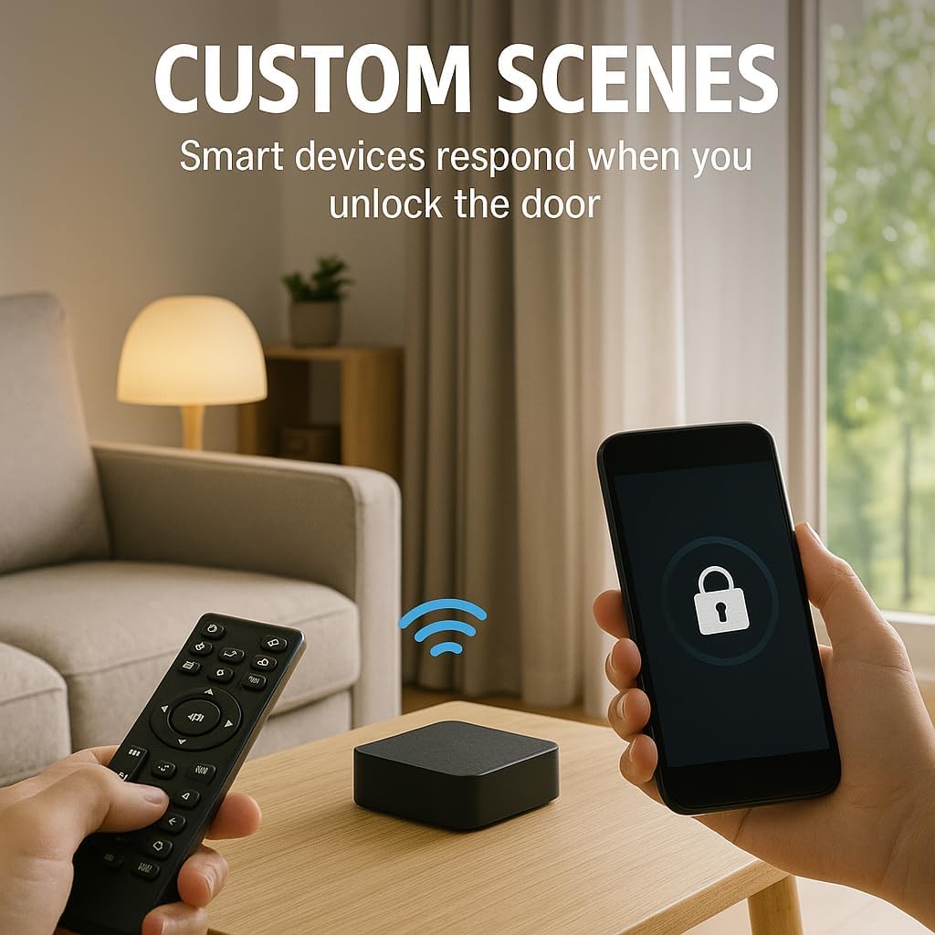Wi-Fi Universal IR/RF Remote Hub 433.92 MHz, Smart Life Tuya App Remote Control Hub, Works with Alexa Google 2.4 GHz Wi-Fi, USB-C Powered Smart Home Center for TV AC and Blinds
