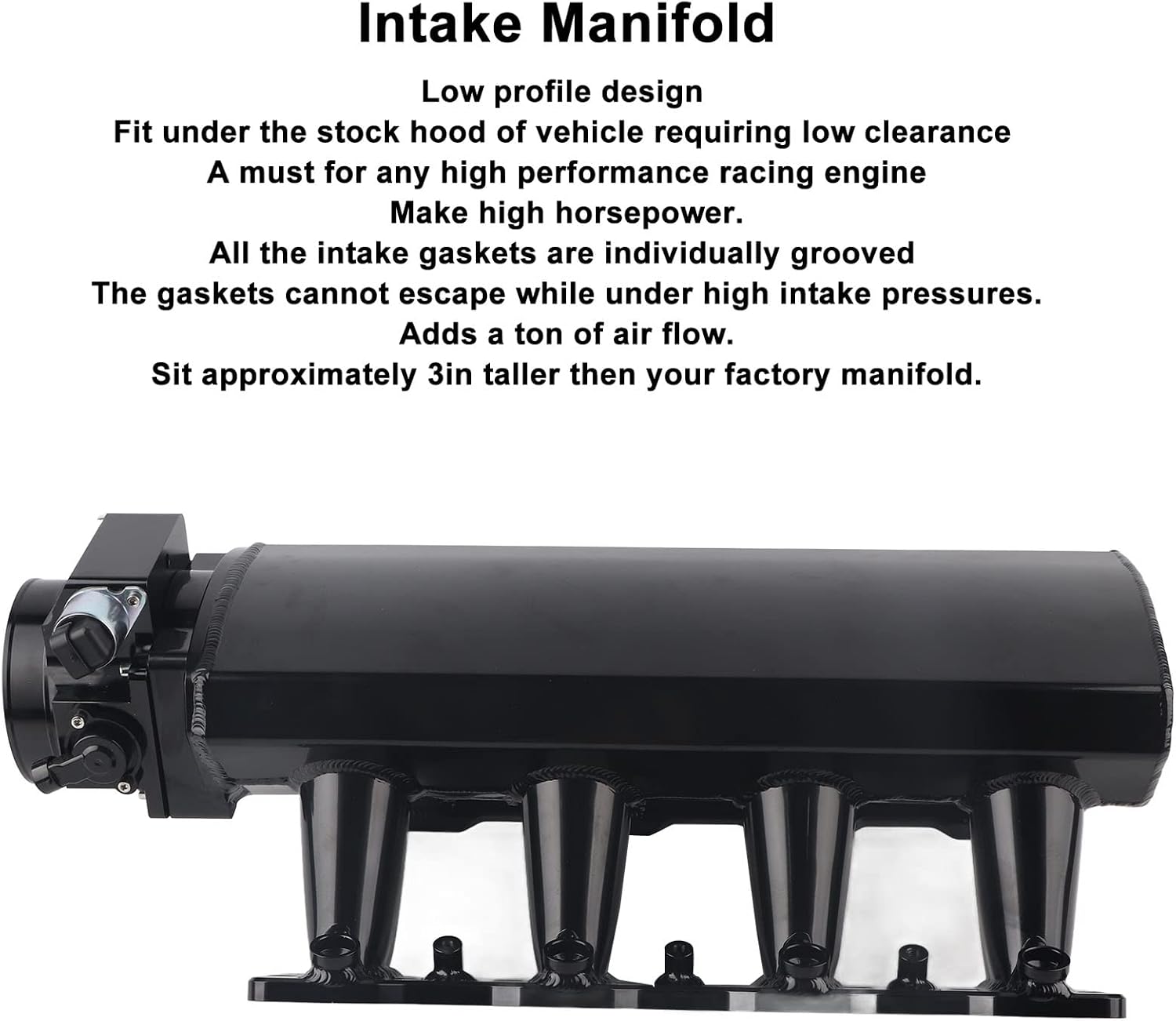 Intake Manifold Aluminium LS1 LS2 LS6 with Fuel Sub Supply Pipe 5.3L 6.0L 5.7L (92mm Diameter)