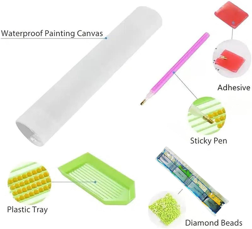 5D Diamond Painting Kit Full Drill - Flower, Diamonds Art Kits with New Upgrade Tool, DIY Diamond Art Kits for Gifts(11.8x15.7 inch)