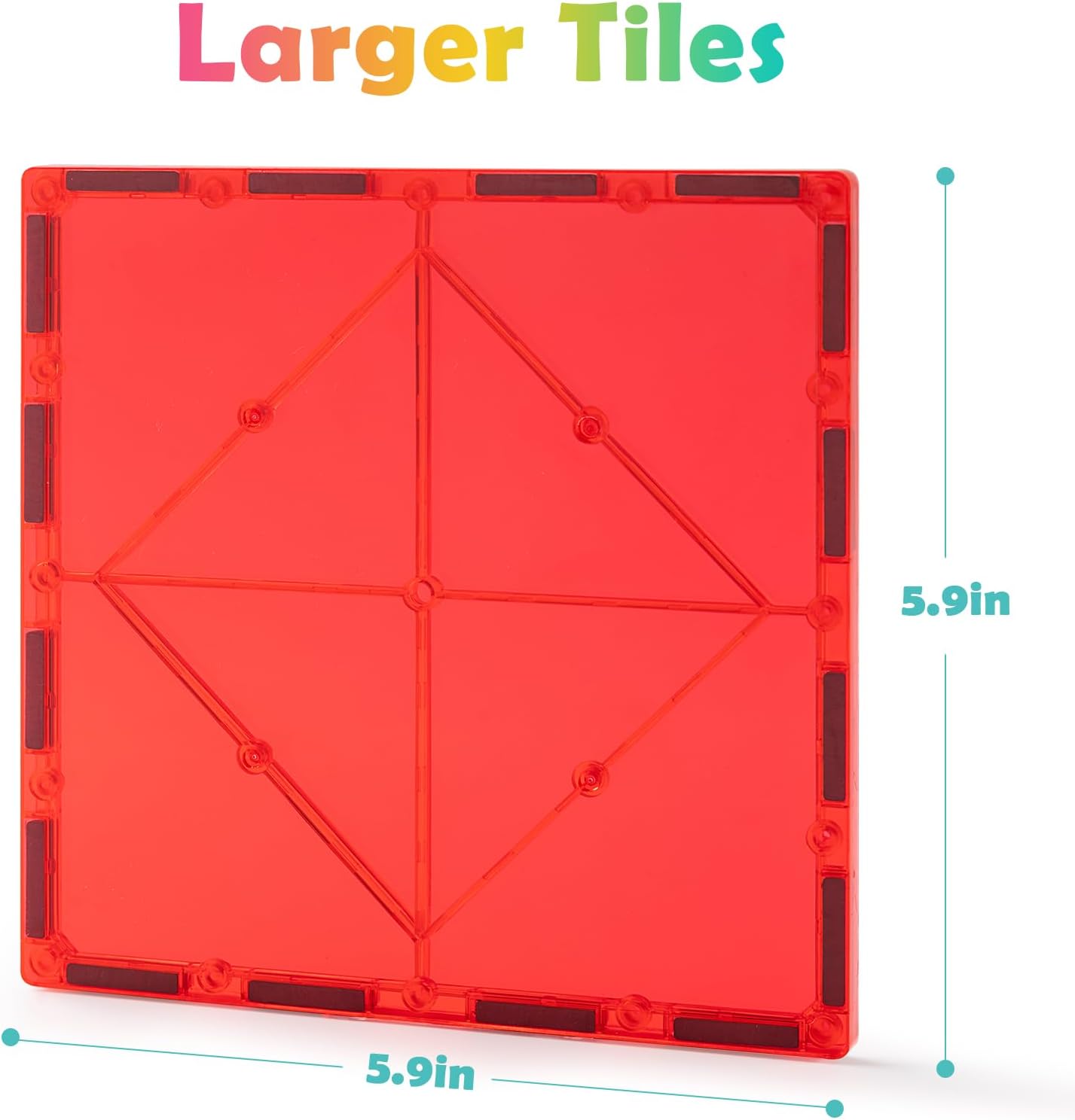Gemmicc Magnetic Tiles Building Blocks, Magnet Toys for Kids, STEM Approved Educational Toys,3D Magnet Puzzles Stacking Blocks for Boys Girls,63 PCS Classic Set