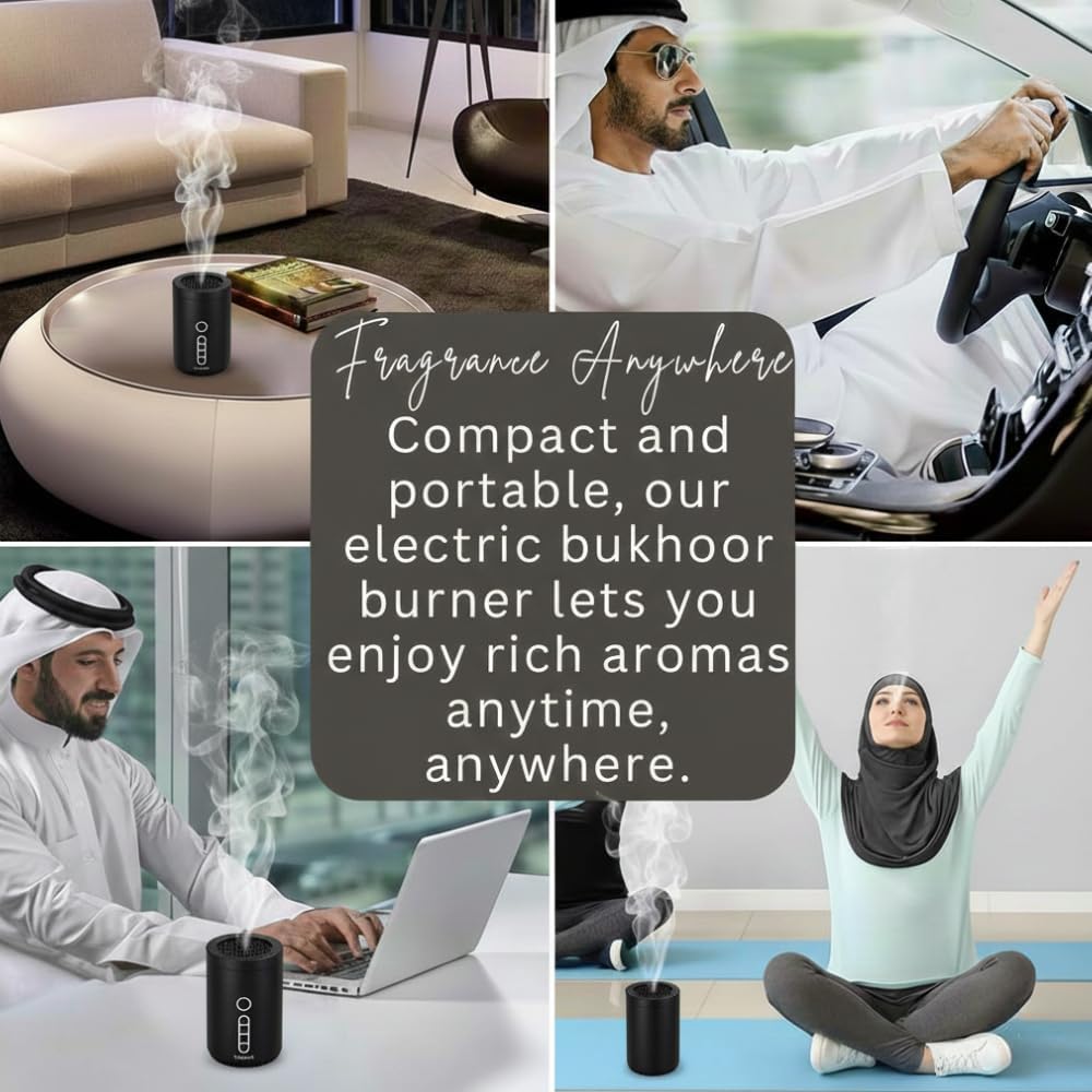 مكبر صوت كامل للقرآن الكريم ومبخور كهربائي للعود، جهاز ذكي للمسلمين مع تلاوة كاملة، تحكم عن بعد وتطبيق، قابل لاعادة الشحن وايقاف تلقائي امن