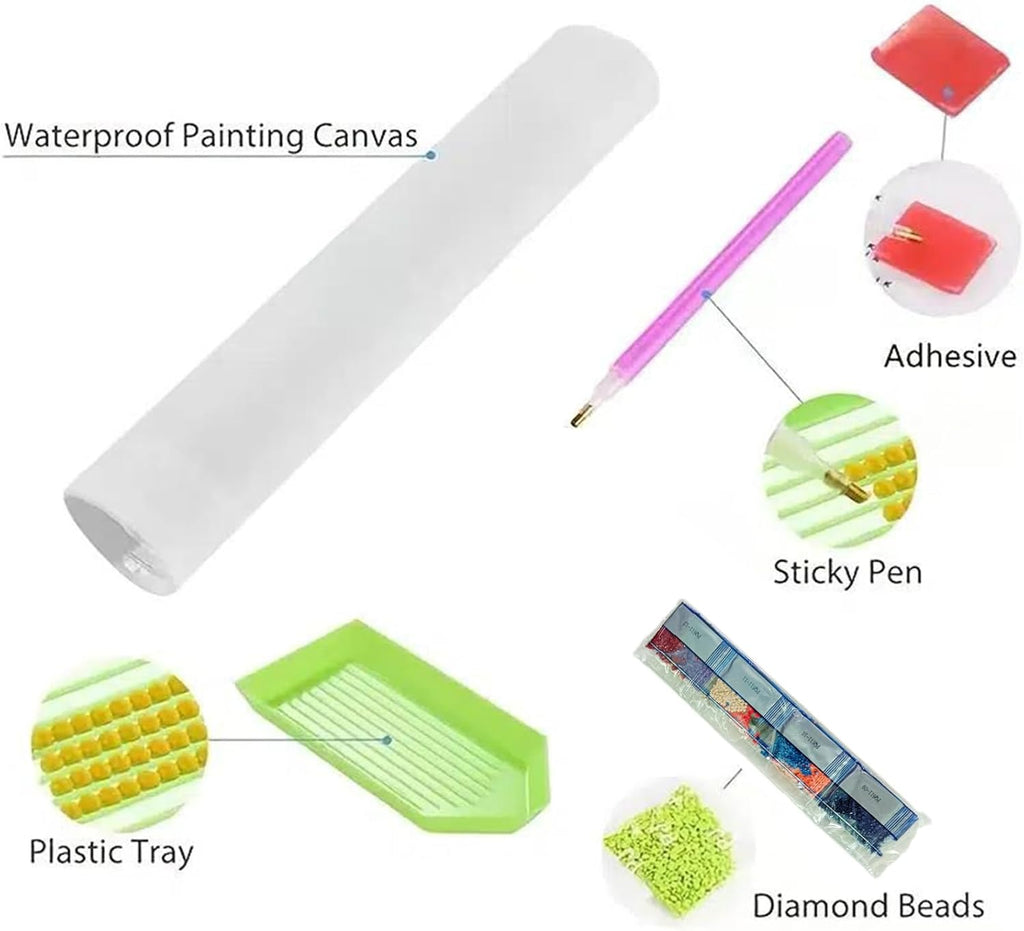 5D Diamond Painting Kit Full Drill - Flower, Diamonds Art Kits with New Upgrade Tool, DIY Diamond Art Kits for Gifts(11.8x15.7 inch)