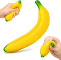 Banana Squishy Toy, Soft PU Foam Desk Accessory, Soft Squeeze Banana Stress Toy, Sensory Fidget Toy