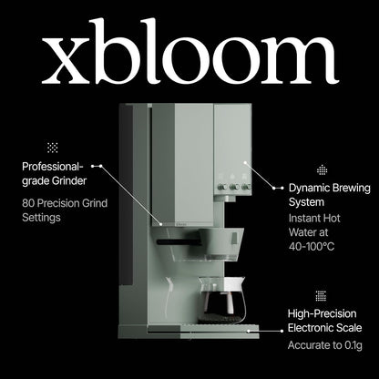xBloom Studio - The Ultimate Coffee Machine - Drip Coffee Maker with Built-in Grinder, Scale, and 3 Levels of Automation, Sage Green