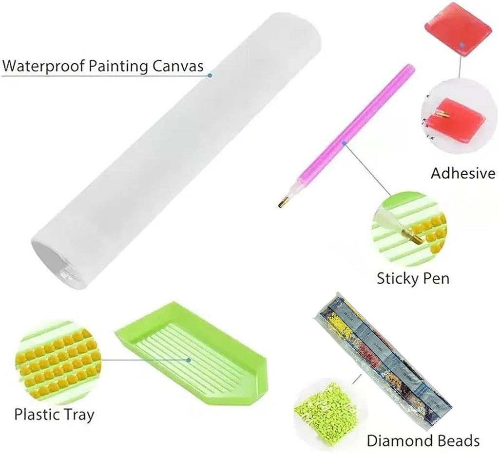 5D Diamond Painting Kit Full Drill - Flower, Diamonds Art Kits with New Upgrade Tool, DIY Diamond Art Kits for Gifts(11.8x15.7 inch)