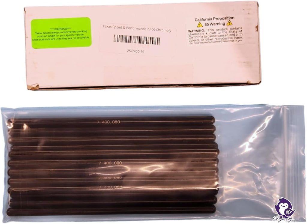 Dynosty Texas Speed TSP 7.400"" Chromoly Pushrods for GM LS LS1 LS2 LS3 LQ4 LQ9 5.3L 6.0L