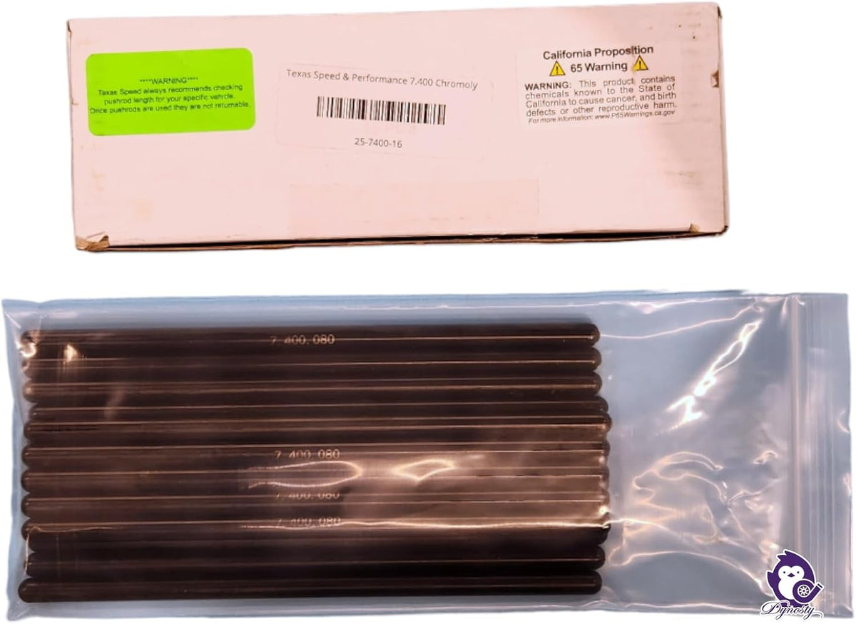 Dynosty Texas Speed TSP 7.400"" Chromoly Pushrods for GM LS LS1 LS2 LS3 LQ4 LQ9 5.3L 6.0L