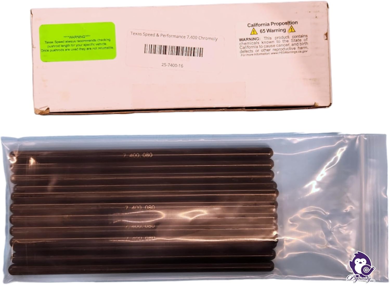 Dynosty Texas Speed TSP 7.400"" Chromoly Pushrods for GM LS LS1 LS2 LS3 LQ4 LQ9 5.3L 6.0L