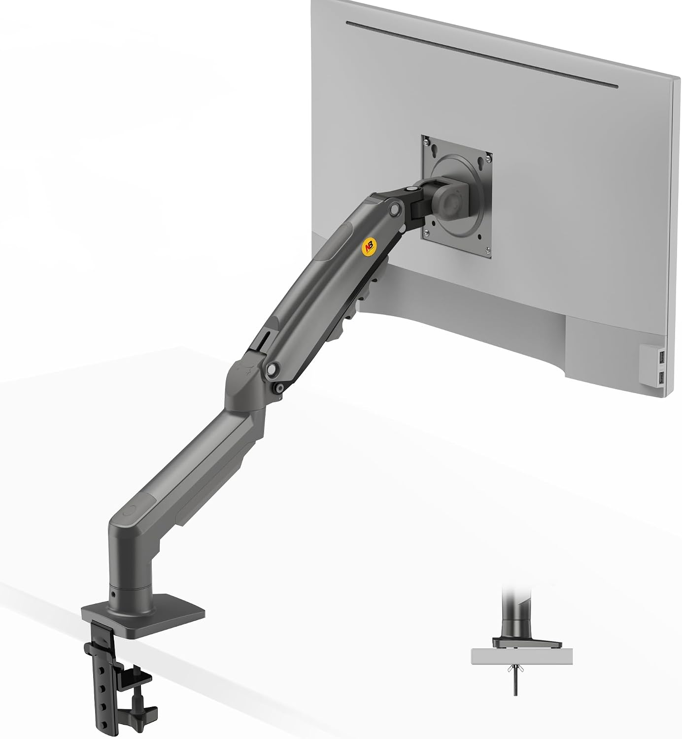 NB North Bayou Monitor Desk Mount Stand Full Motion Swivel Monitor Arm with Gas Spring for 17-30''Monitors(Within 4.4lbs to 19.8lbs) Computer Monitor Stand F80