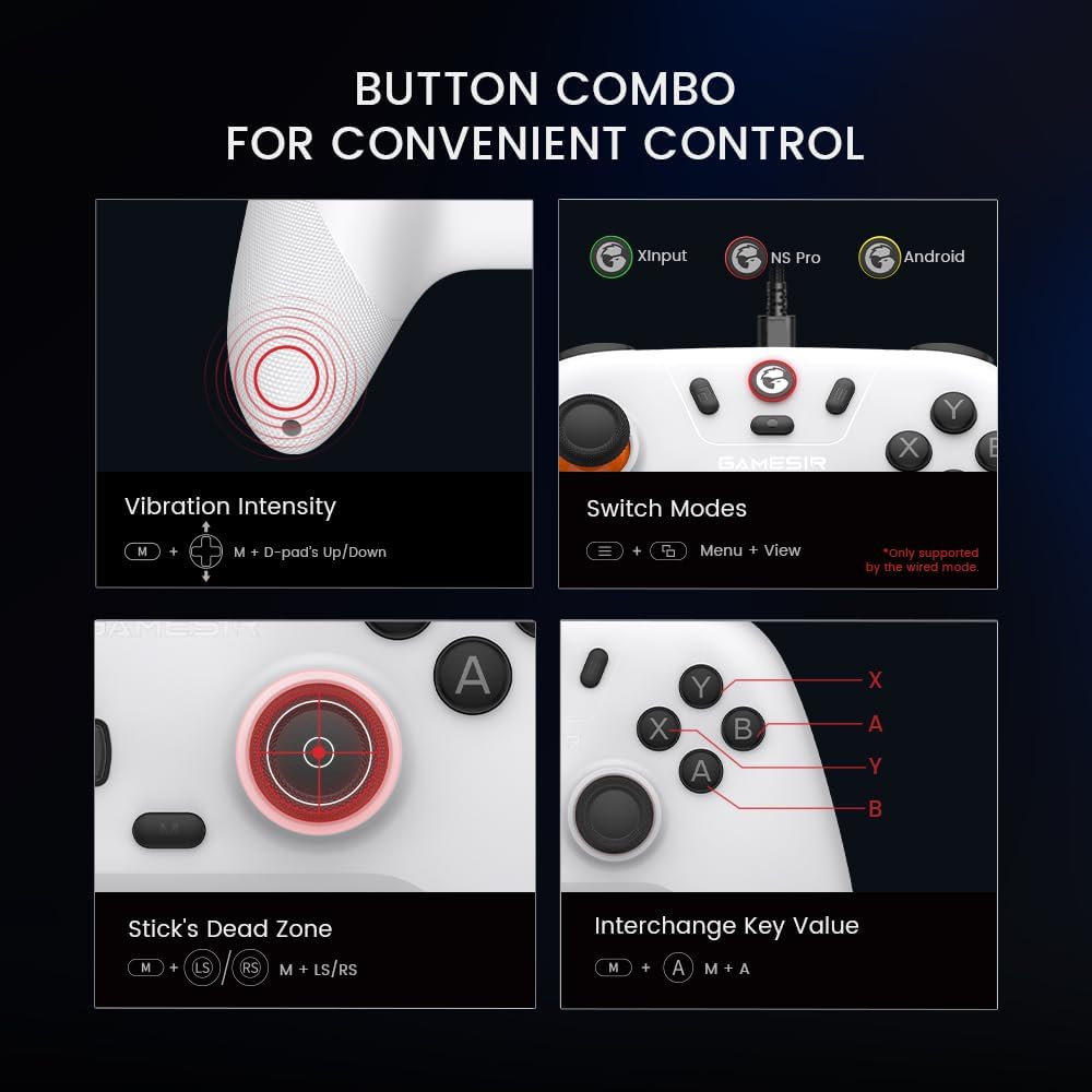 GameSir Nova Lite Wireless Controller – 2.4G & Bluetooth Gamepad for Windows PC, iPhone, Android, Switch & Steam Deck – Hall Effect Triggers, Turbo Function, Rumble Vibration (Black)