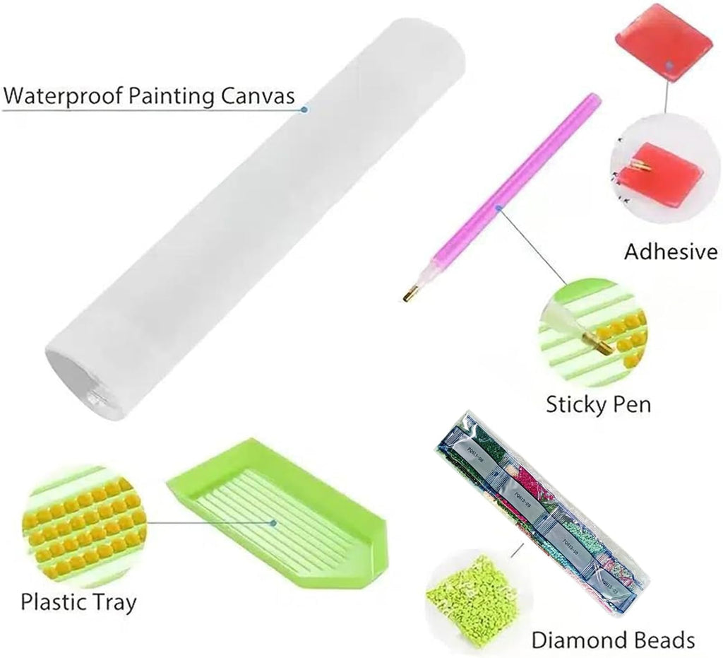 5D Diamond Painting Kit Full Drill - Flower, Diamonds Art Kits with New Upgrade Tool, DIY Diamond Art Kits for Gifts(11.8x15.7 inch)