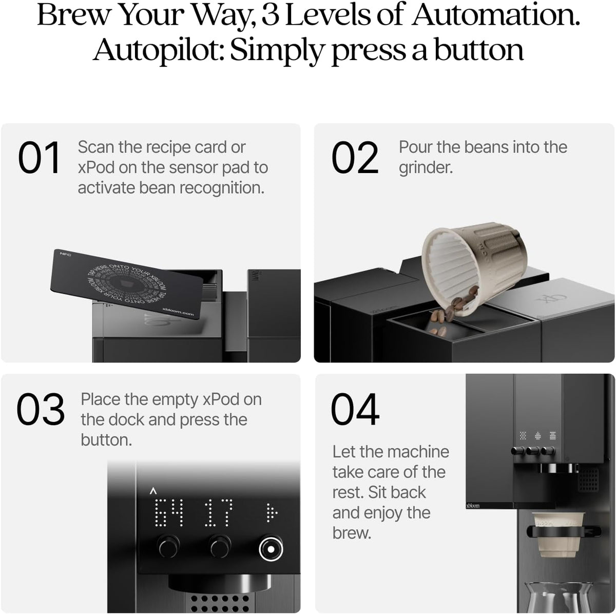 xBloom Studio - The Ultimate Coffee Machine - Drip Coffee Maker with Built-in Grinder, Scale, and 3 Levels of Automation, Sage Green