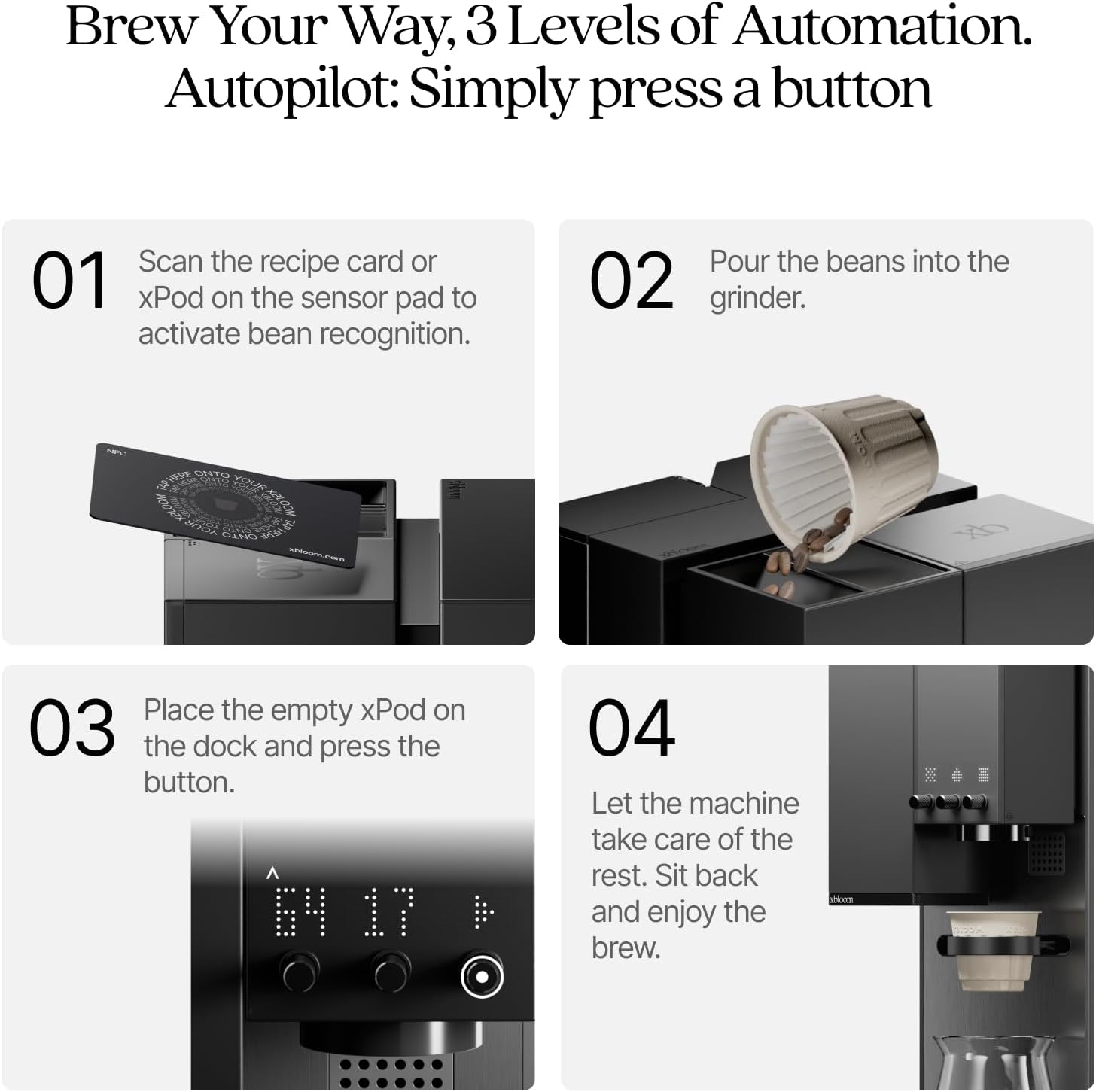 xBloom Studio - The Ultimate Coffee Machine - Drip Coffee Maker with Built-in Grinder, Scale, and 3 Levels of Automation, Sage Green