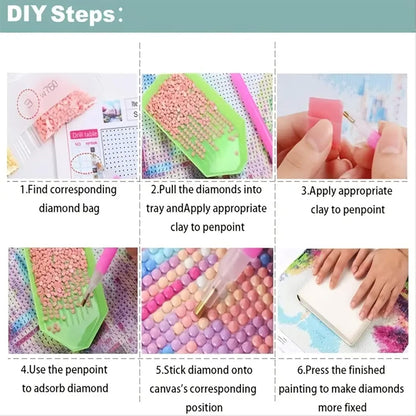 5D Diamond Painting Kit Full Drill - Flower, Diamonds Art Kits with New Upgrade Tool, DIY Diamond Art Kits for Gifts(11.8x15.7 inch)