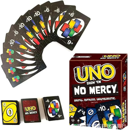 ALMEKAQUZ UNO No Mercy, 168 Cards, Family Game Night, Ages 6+