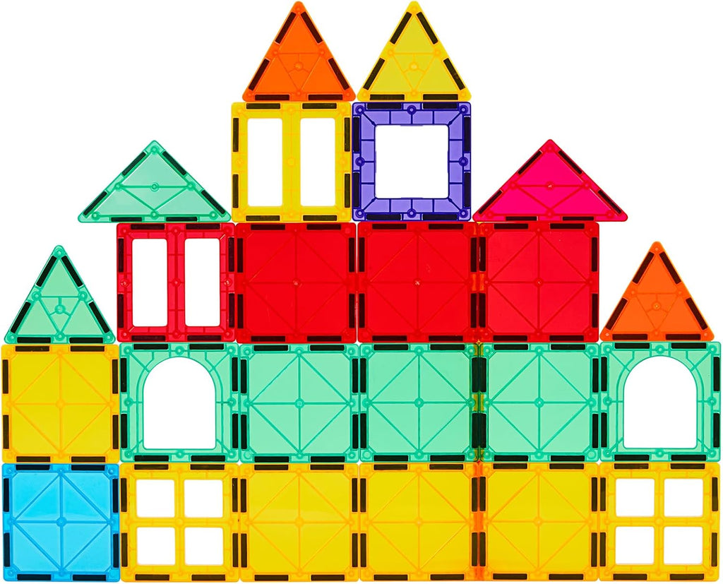 Gemmicc Magnetic Tiles Building Blocks, Magnet Toys for Kids, STEM Approved Educational Toys,3D Magnet Puzzles Stacking Blocks for Boys Girls,63 PCS Classic Set