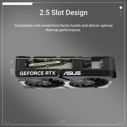 ASUS DUAL RTX5060 O8G NVIDIA GEFORCE RTX 5060 8GB GDDR7 128bit OC HDMI 3xDP DLSS3 SCREEN CARD