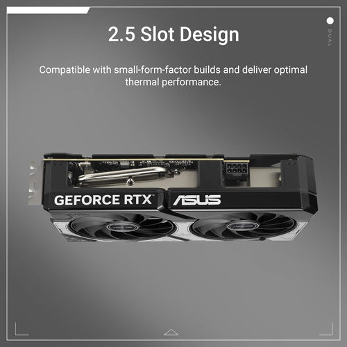 ASUS DUAL RTX5060 O8G NVIDIA GEFORCE RTX 5060 8GB GDDR7 128bit OC HDMI 3xDP DLSS3 SCREEN CARD