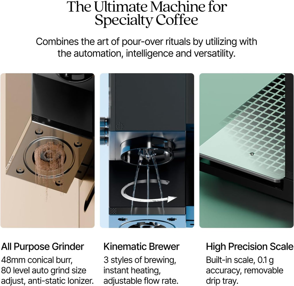 xBloom Studio - The Ultimate Coffee Machine - Drip Coffee Maker with Built-in Grinder, Scale, and 3 Levels of Automation, Sage Green