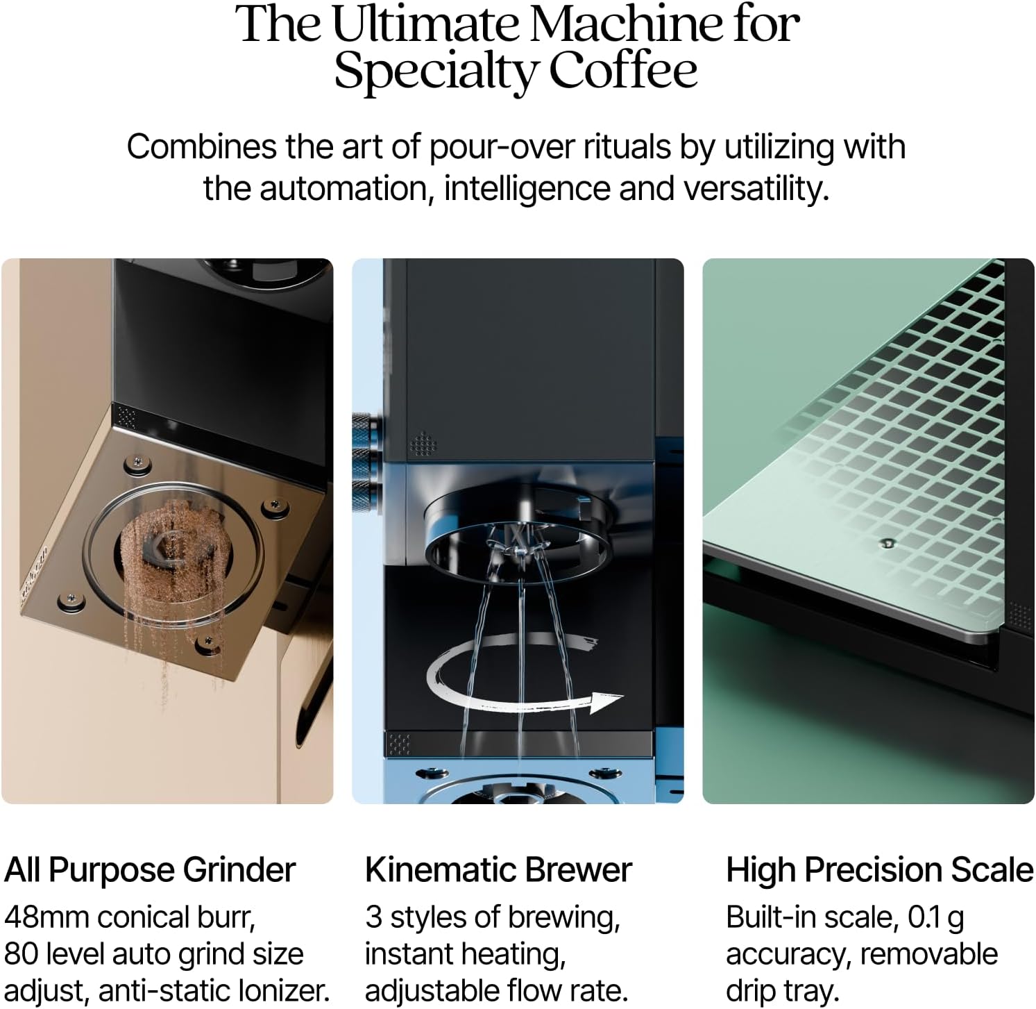 xBloom Studio - The Ultimate Coffee Machine - Drip Coffee Maker with Built-in Grinder, Scale, and 3 Levels of Automation, Sage Green