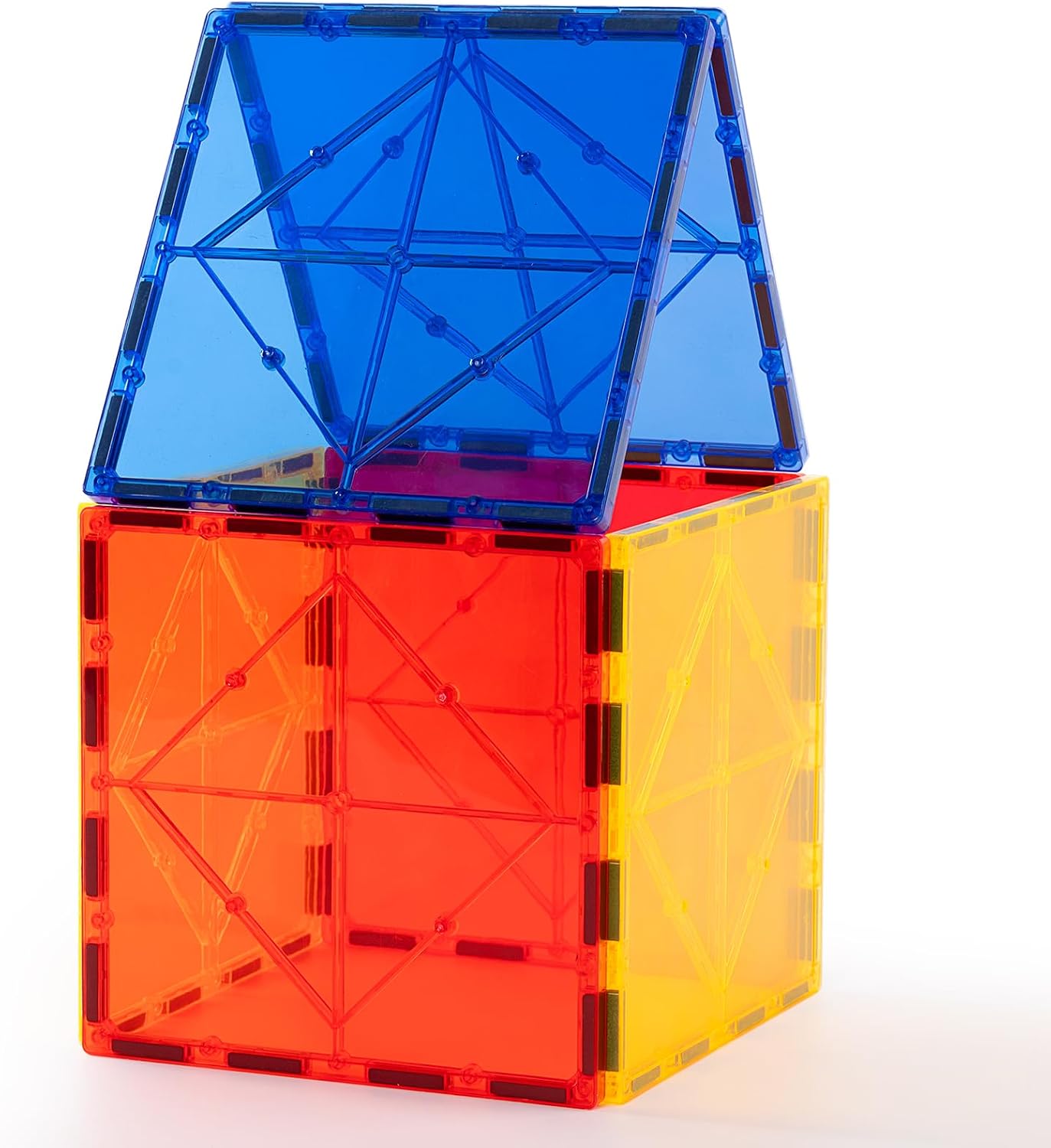 Gemmicc Magnetic Tiles Building Blocks, Magnet Toys for Kids, STEM Approved Educational Toys,3D Magnet Puzzles Stacking Blocks for Boys Girls,63 PCS Classic Set