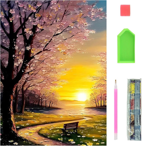 5D Diamond Painting Kit Full Drill - Flower, Diamonds Art Kits with New Upgrade Tool, DIY Diamond Art Kits for Gifts(11.8x15.7 inch)