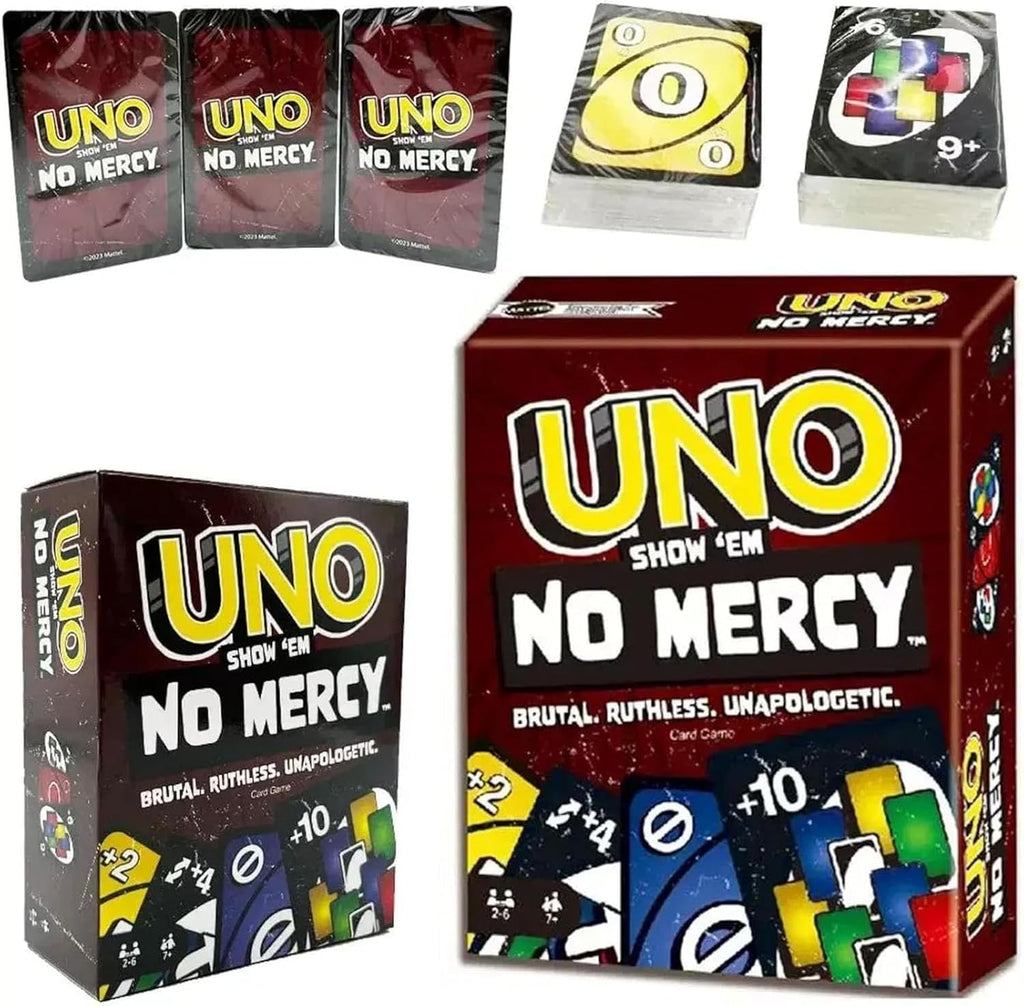 ALMEKAQUZ UNO No Mercy, 168 Cards, Family Game Night, Ages 6+