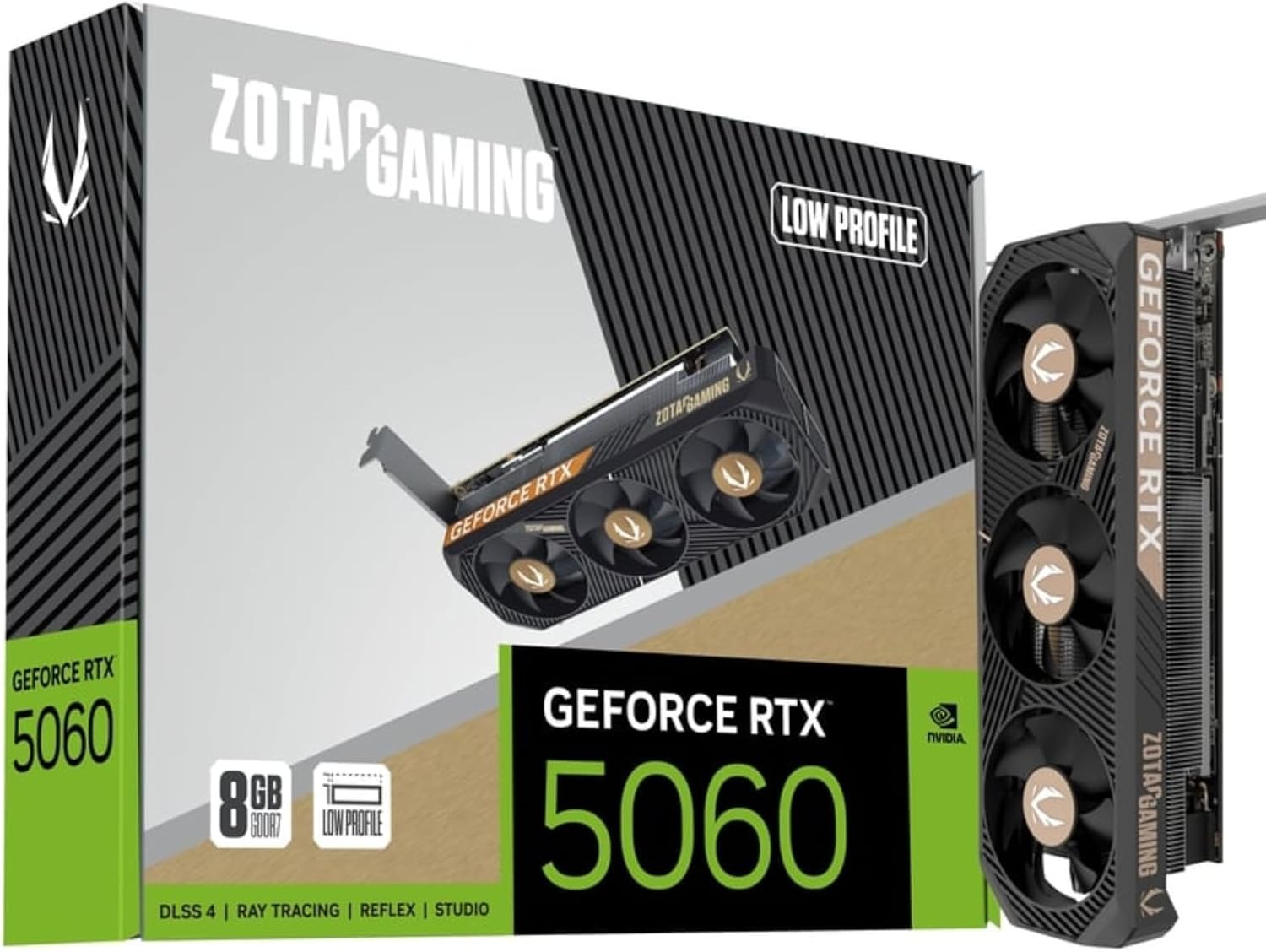 ZOTAC Gaming GeForce RTX 5060 Twin Edge OC DLSS 4 8GB GDDR7 128-bit 28 Gbps PCIE 5.0 Gaming Graphics Card, SFF-Ready Compact Card, ZT-B50600H-10M