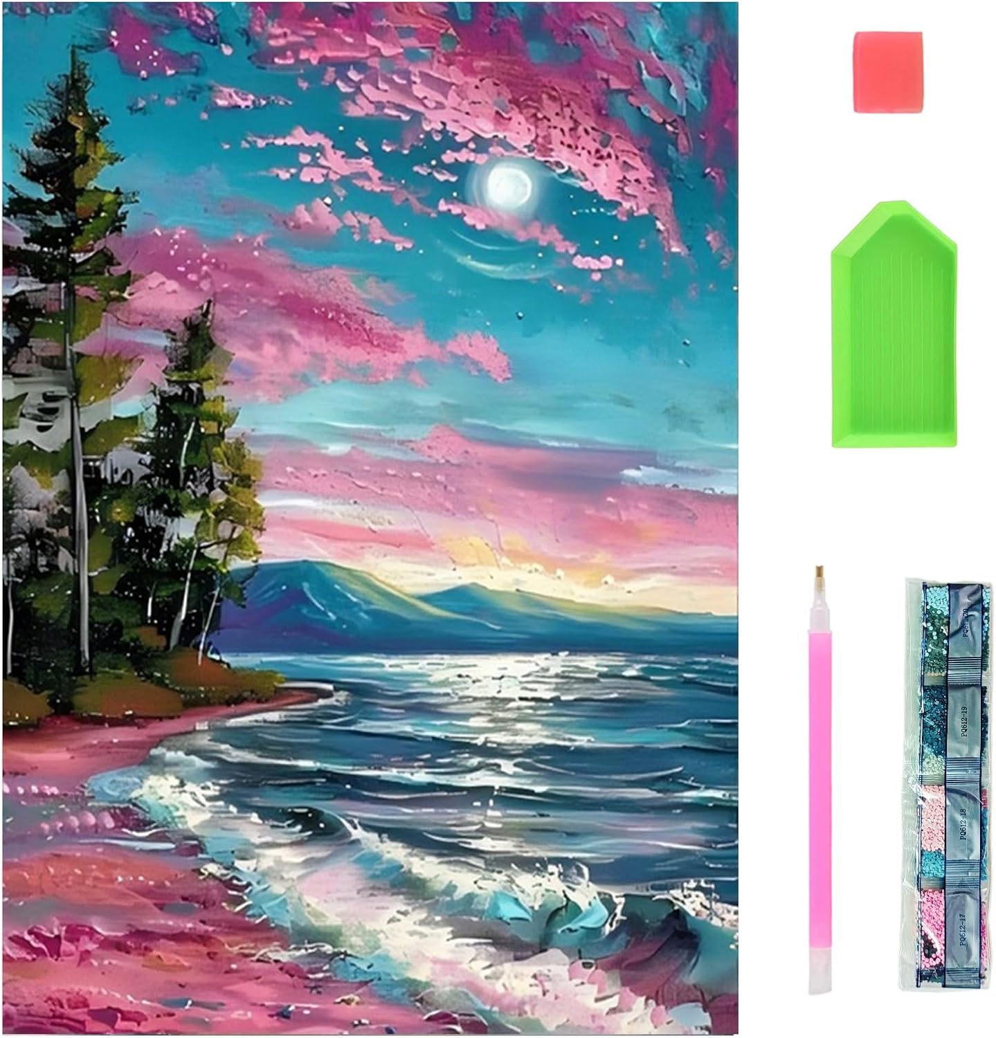 5D Diamond Painting Kit Full Drill - Flower, Diamonds Art Kits with New Upgrade Tool, DIY Diamond Art Kits for Gifts(11.8x15.7 inch)