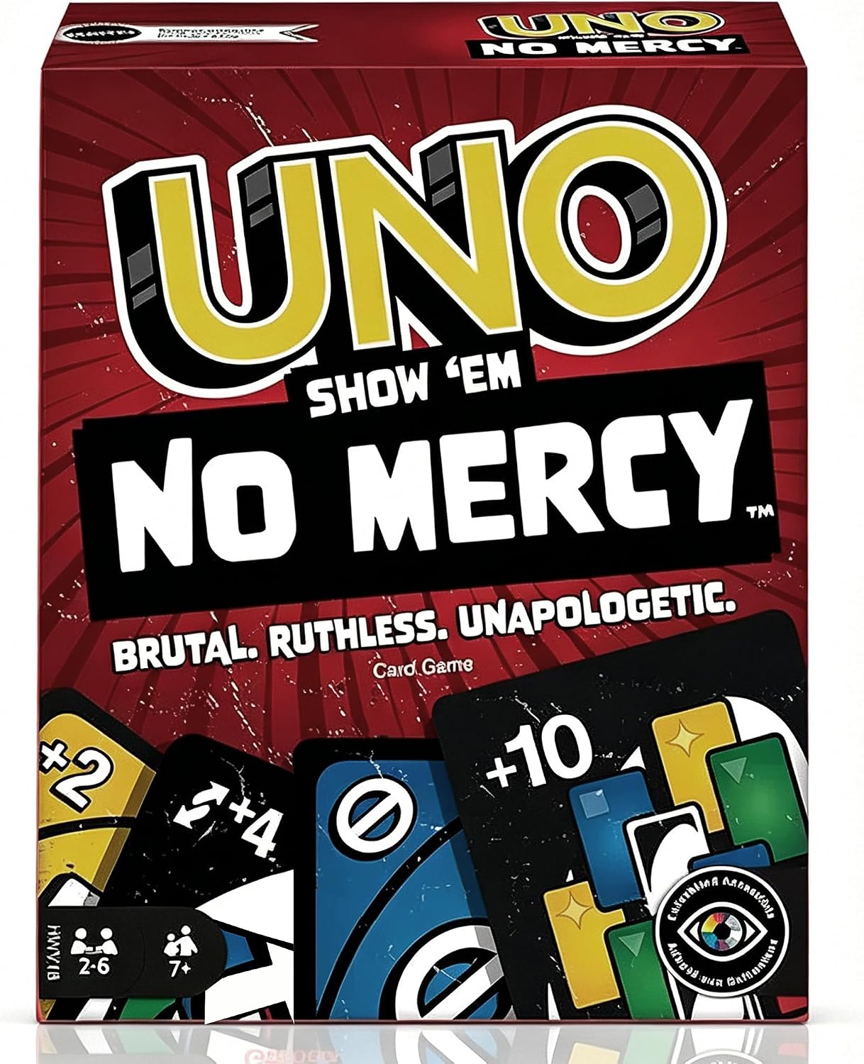 ALMEKAQUZ UNO No Mercy, 168 Cards, Family Game Night, Ages 6+