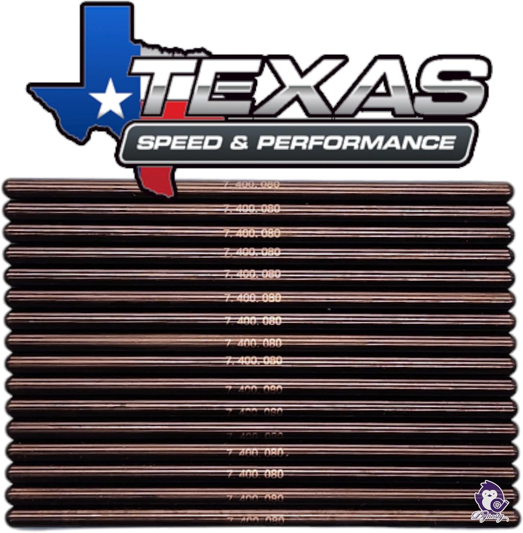Dynosty Texas Speed TSP 7.400"" Chromoly Pushrods for GM LS LS1 LS2 LS3 LQ4 LQ9 5.3L 6.0L