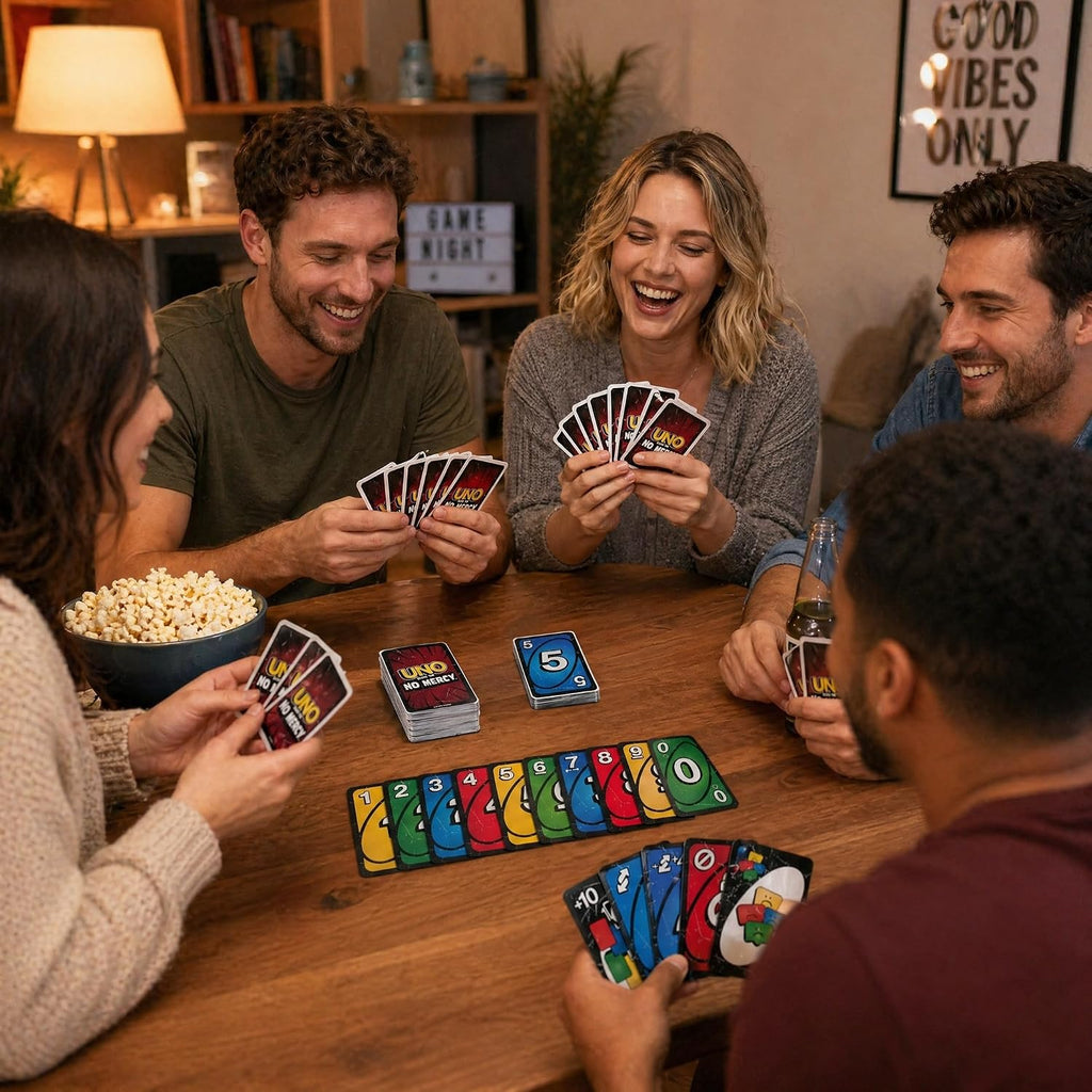ALMEKAQUZ UNO No Mercy, 168 Cards, Family Game Night, Ages 6+