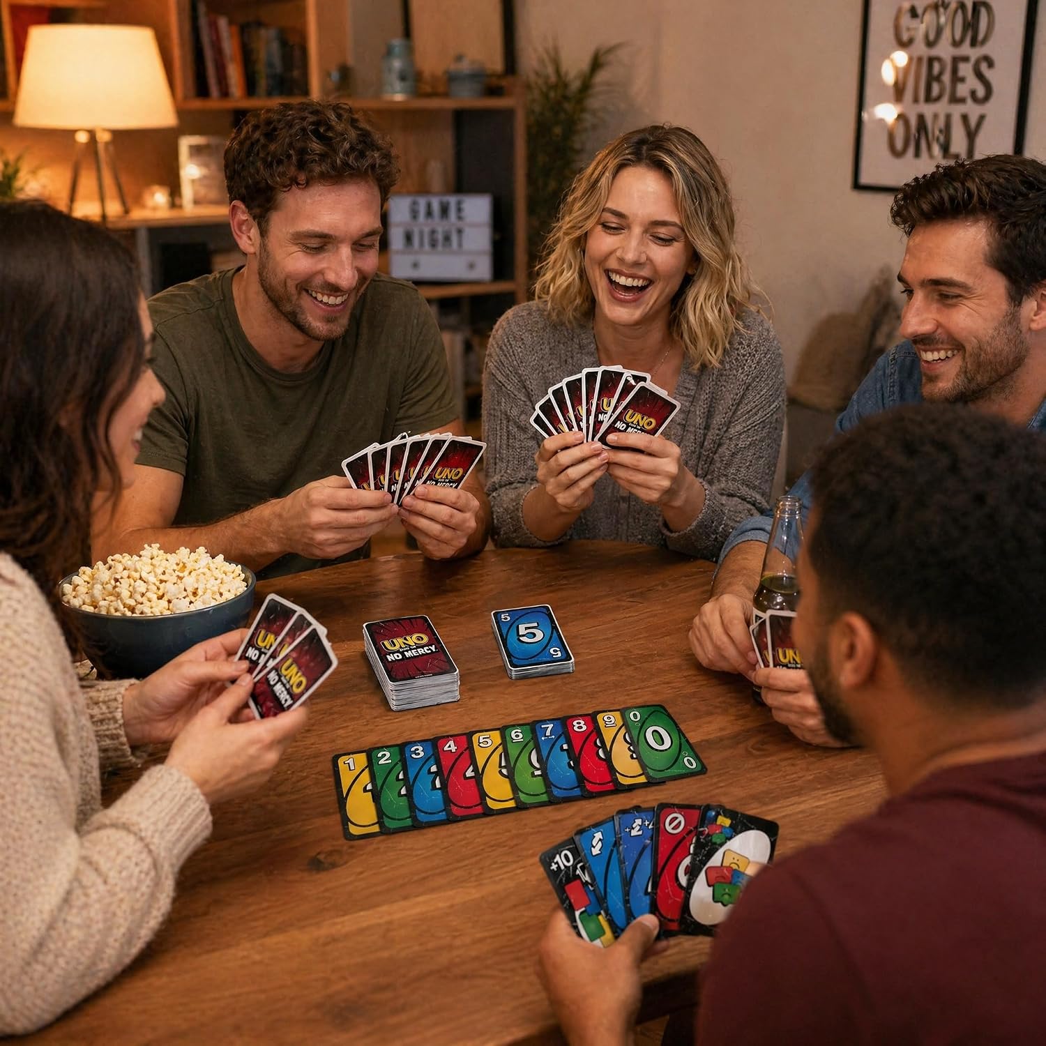 ALMEKAQUZ UNO No Mercy, 168 Cards, Family Game Night, Ages 6+