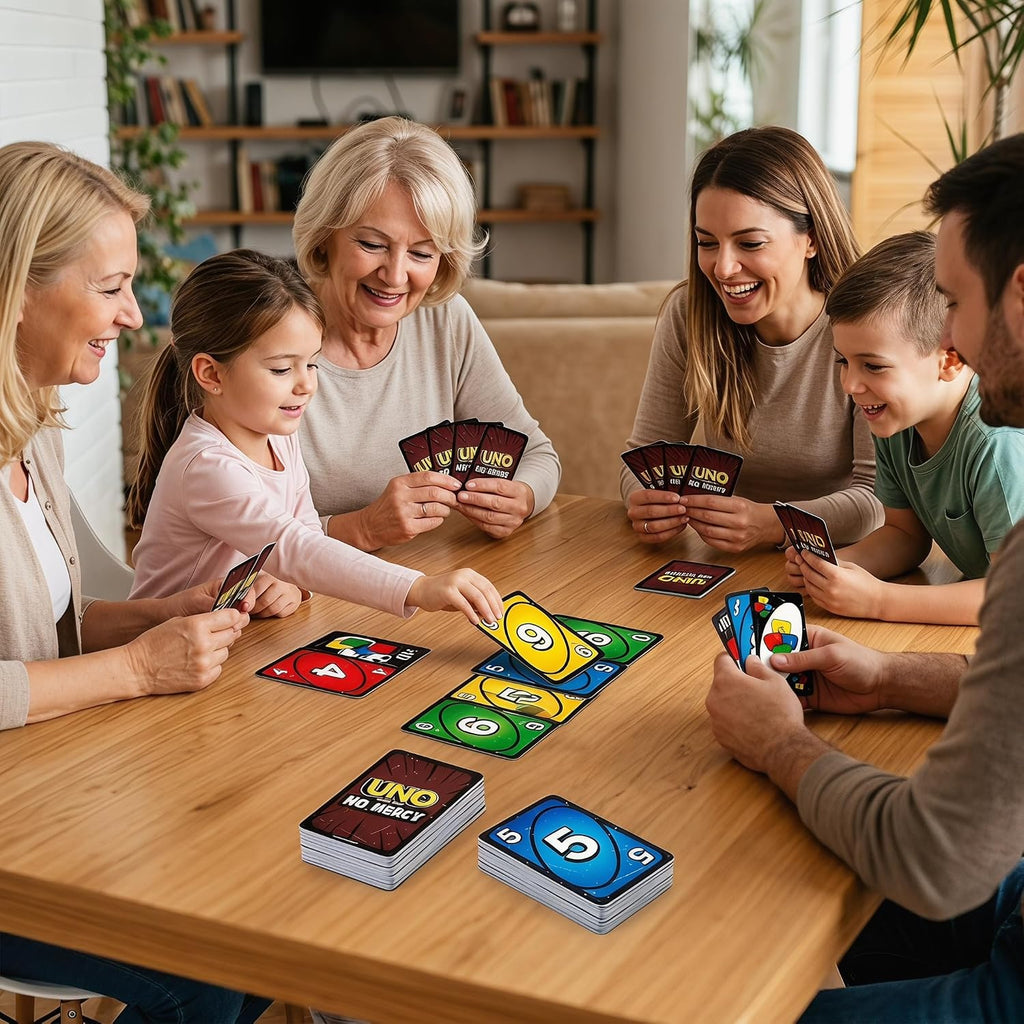 ALMEKAQUZ UNO No Mercy, 168 Cards, Family Game Night, Ages 6+
