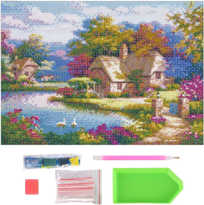 5D Diamond Painting Kit Full Drill - Flower, Diamonds Art Kits with New Upgrade Tool, DIY Diamond Art Kits for Gifts(11.8x15.7 inch)