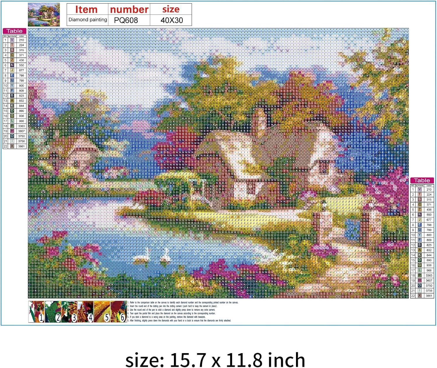 5D Diamond Painting Kit Full Drill - Flower, Diamonds Art Kits with New Upgrade Tool, DIY Diamond Art Kits for Gifts(11.8x15.7 inch)